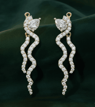 Enchanted S-Scroll Diamond Earrings