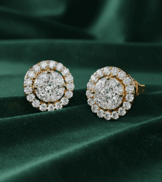 Halo of Diamonds Stud Earrings