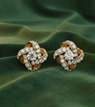 Eternal Knot Diamond Earrings
