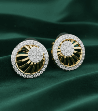 Lunar Spiral Diamond Earrings