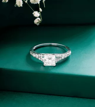 Celestial Diamond Halo Ring