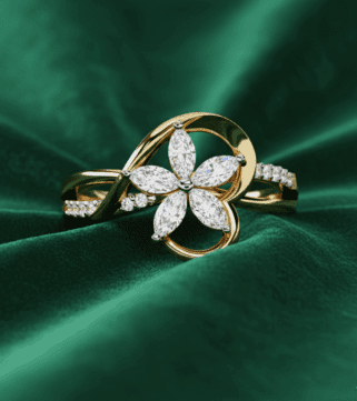 Emerald Bloom Diamond Ring