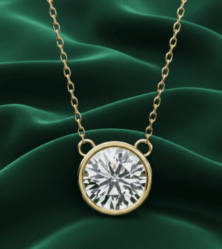 Diamond Halo Round Pendant