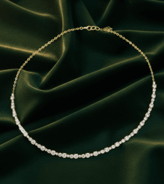 Emerald Cascade Diamond Necklace