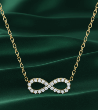 Infinity Diamond Halo Pendant