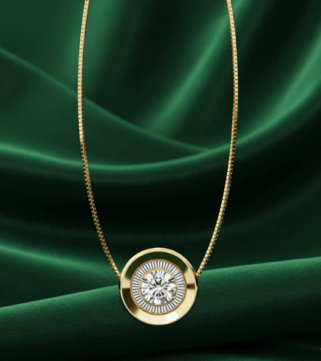 Diamond Halo Disc Pendant