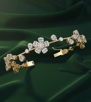 Emerald Bloom Diamond Bracelet