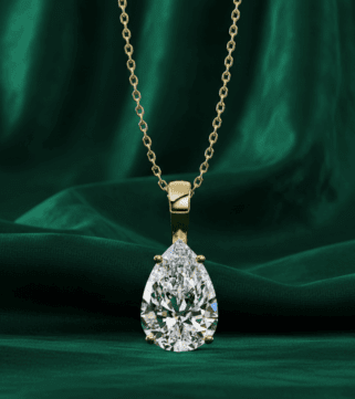 Pear Diamond Teardrop Pendant