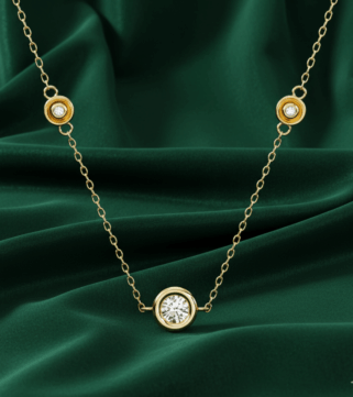 Diamond Halo Center Pendant