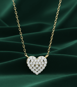 Diamond Heart Pave Pendant
