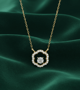 Diamond Clover Halo Pendant