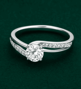 Diamond Solstice Halo Ring