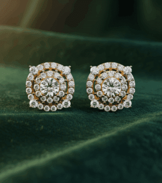 Haloed Brilliance Diamond Cluster Earrings