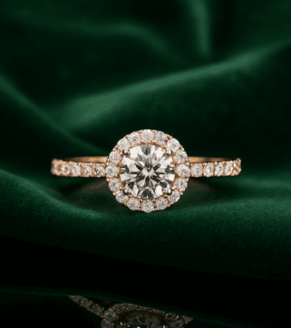 Halo Twist Diamond Ring