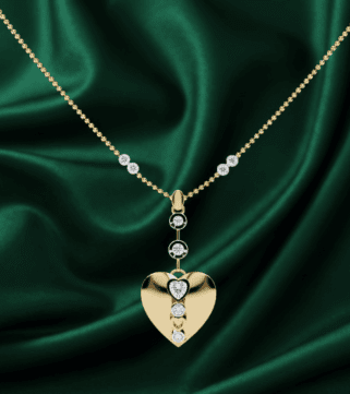 Emerald Heart Diamond Pendant