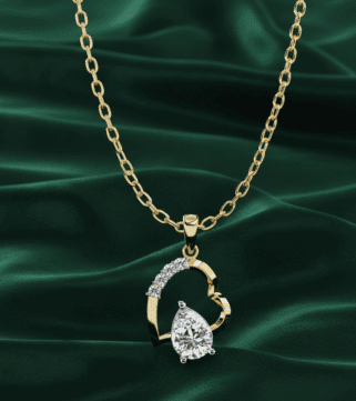 Crystal Teardrop Heart Pendant