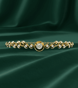 Halo of Diamonds Gold Bracelet