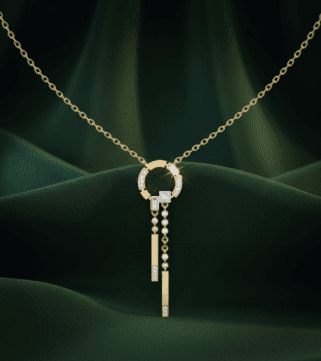 Crescent Key pendant Necklace