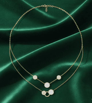 Lunar Cascade Layered Necklace