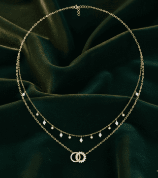 Lunar Tranquility Double-Charm Necklace
