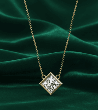 Diamond-Square Halo Pendant