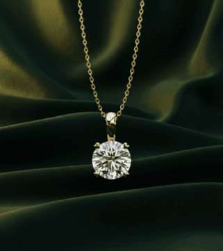 Diamond Solitaire Teardrop Pendant
