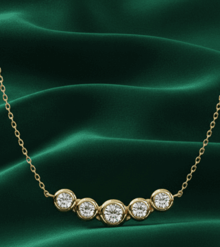 Diamond Halo Five-Stone Pendant