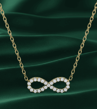 Infinity Diamond Halo Pendant