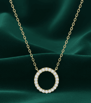 Diamond Halo Circle Pendant