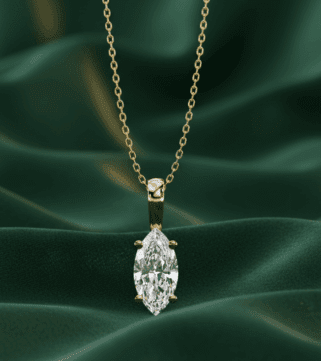 Marquise Diamond Drop Pendant