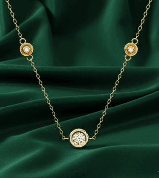 Diamond Halo Center Pendant