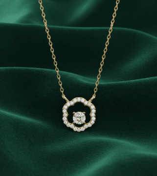 Diamond Clover Halo Pendant