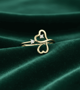 Double Heart Whisper Ring